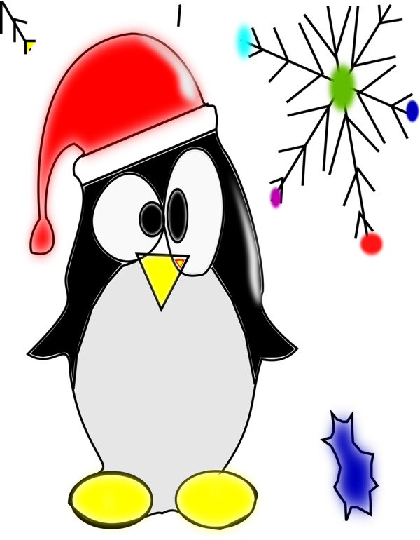 Transparent Penguin Christmas Christmas Tree Flightless Bird Area for Christmas