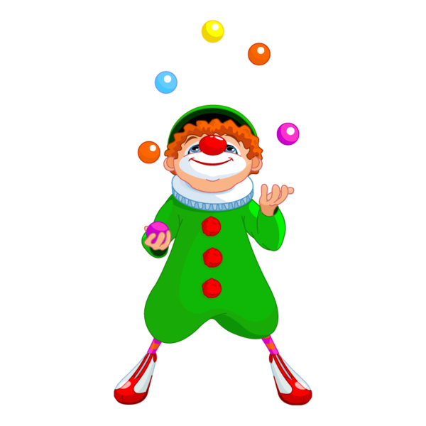 Transparent Clown Circus Juggling Christmas Christmas Ornament for Christmas