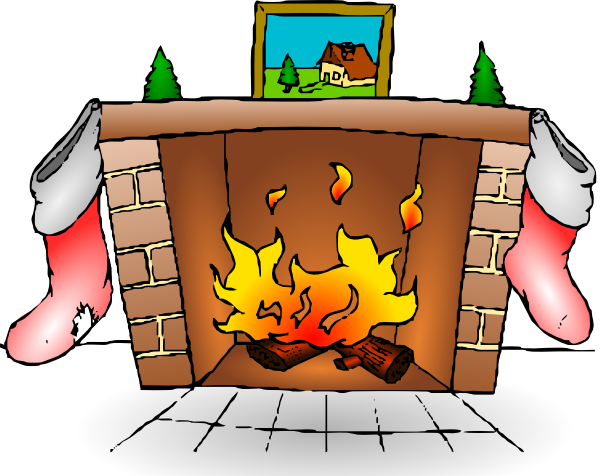 Transparent Santa Claus Fireplace Fireplace Mantel Recreation Cartoon for Christmas