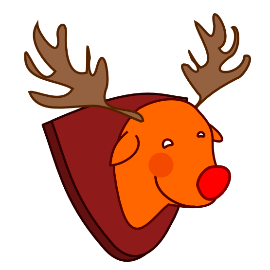 Transparent Rudolph Reindeer Santa Claus Deer Snout for Christmas