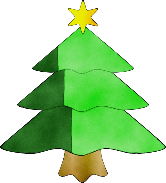 Transparent Christmas Christmas Tree Cartoon Oregon Pine for Christmas