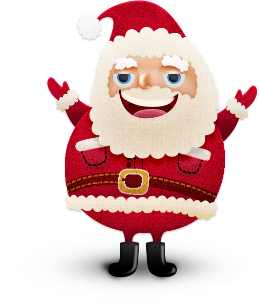 Transparent Santa Claus Christmas Ornament Christmas Day Cartoon for Christmas