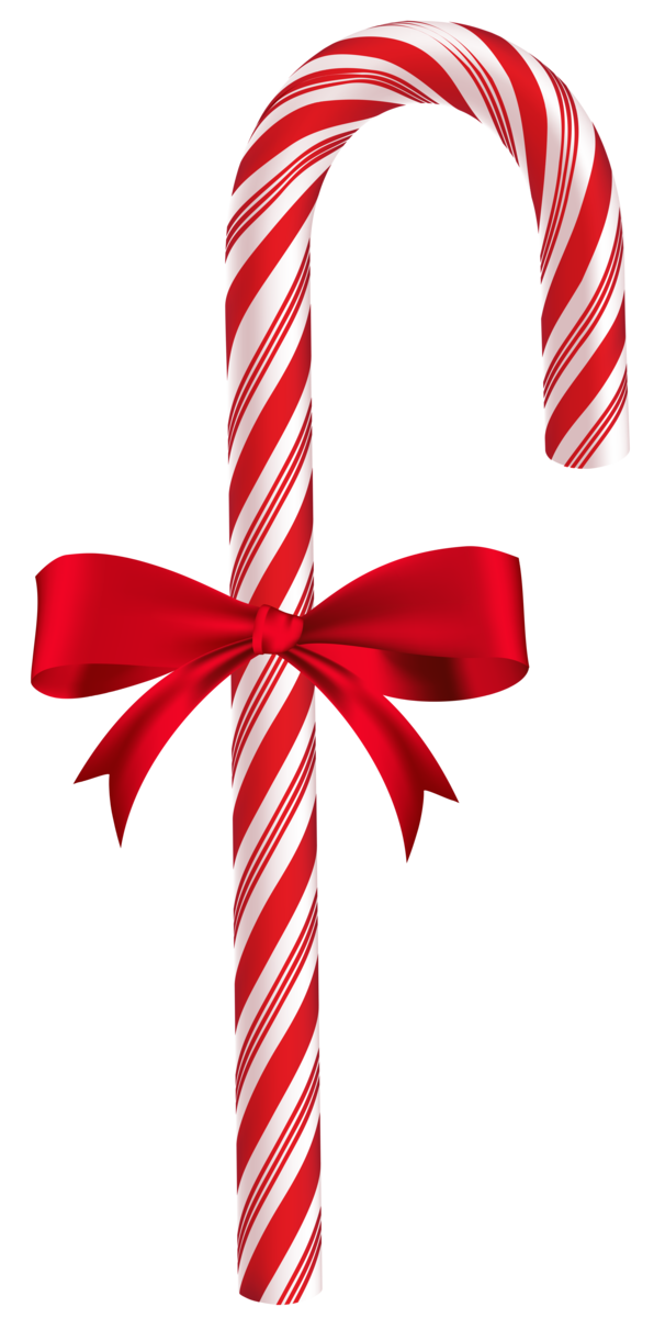 Transparent Candy Cane Lollipop Candy Red for Christmas