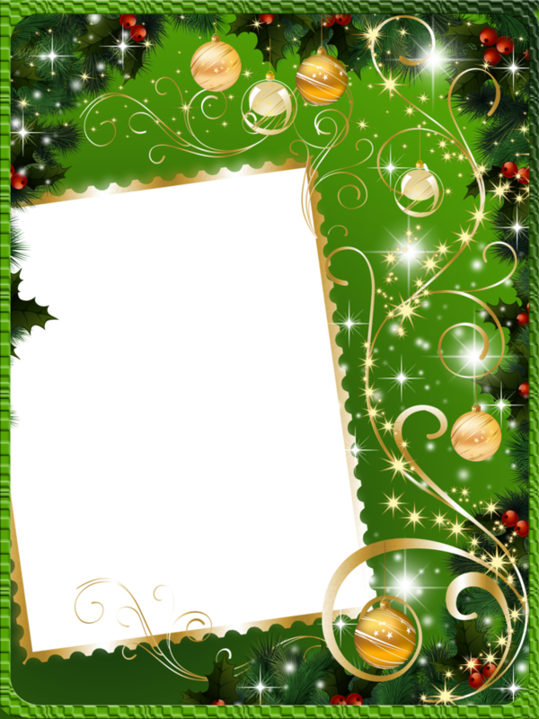 Transparent Chroma Key Picture Frame Color Fir for Christmas