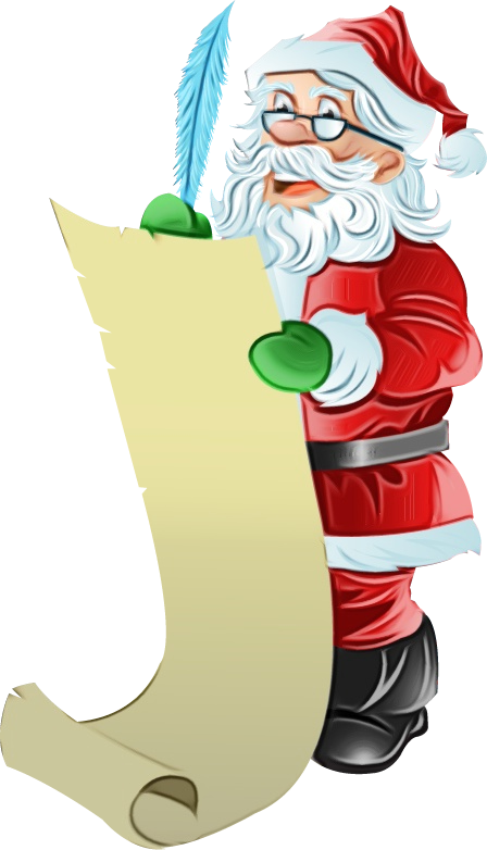 Transparent Santa Claus Christmas Stocking Cartoon for Christmas