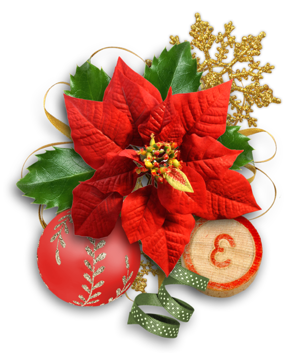 Transparent Floral Design Christmas Ornament Flower for Christmas