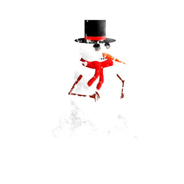 Transparent Christmas Computer Character Darkness Snowman for Christmas