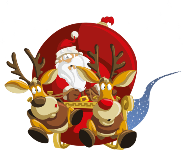 Transparent Santa Claus Reindeer Sticker Christmas Ornament for Christmas