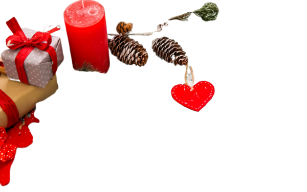 Transparent Christmas Ornament Heart Food for Christmas
