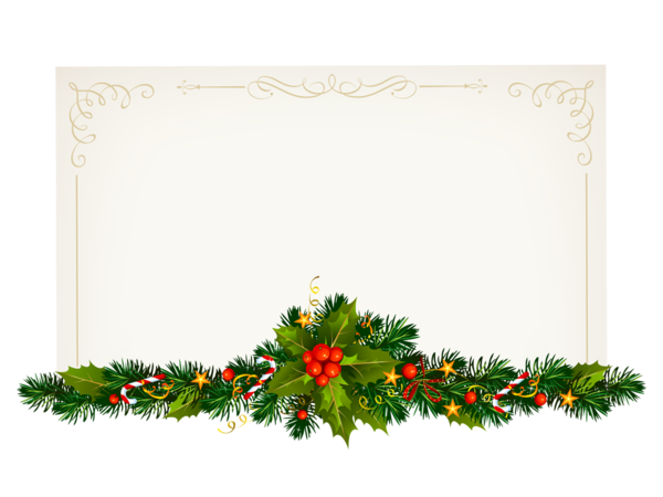 Transparent Garland Christmas Holiday Picture Frame Christmas Ornament for Christmas