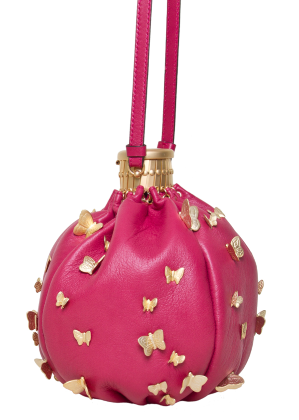 Transparent Handbag Bag Christmas Ornament Pink for Christmas