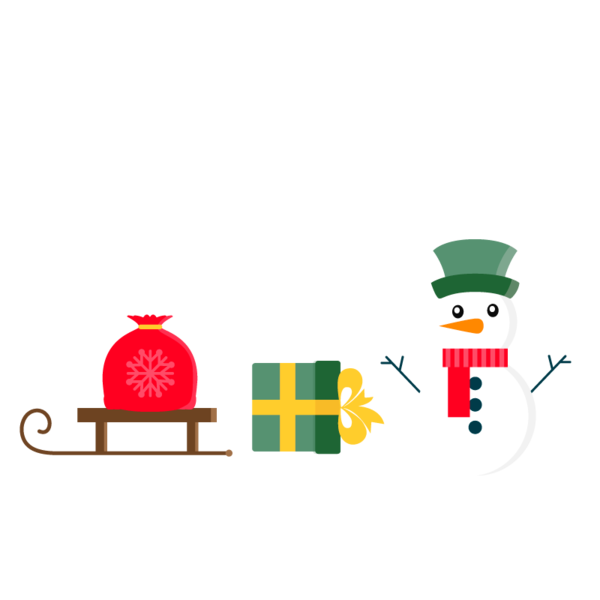 Transparent Christmas Gift Snowman Area Line for Christmas