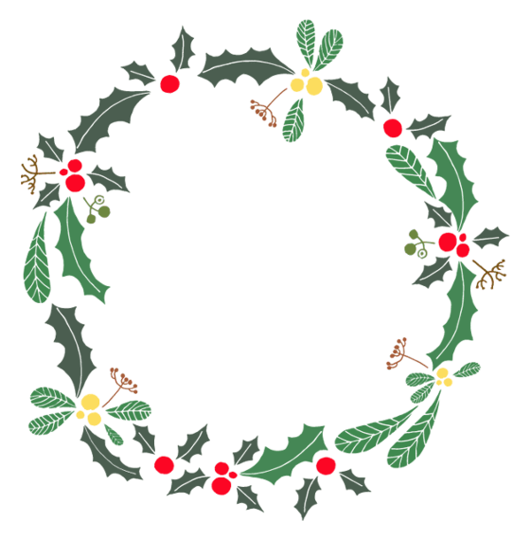 Transparent Wreath Holly Christmas Evergreen Christmas Decoration for Christmas