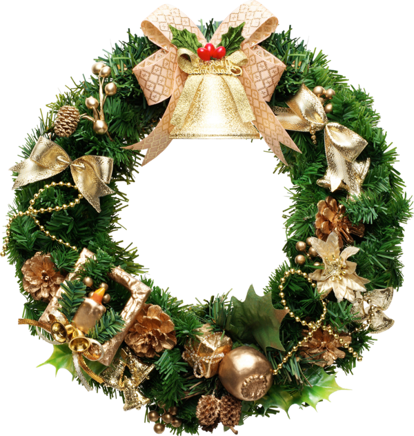 Transparent Wreath Christmas New Year Evergreen Christmas Decoration for Christmas