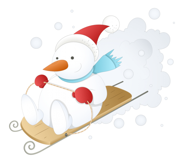 Transparent Snowman Christmas Cartoon Bird for Christmas