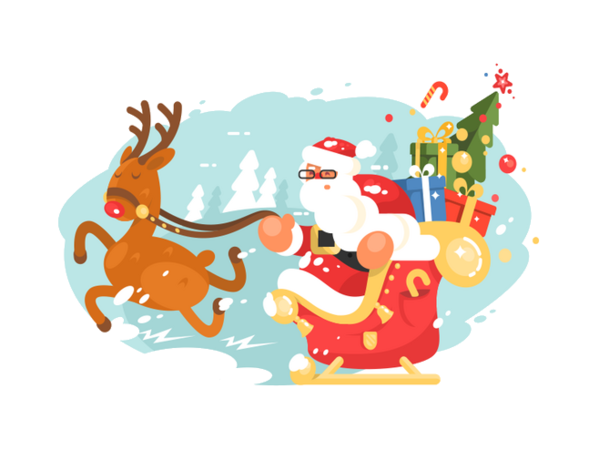 Transparent Santa Claus Reindeer Christmas Christmas Ornament Font for Christmas