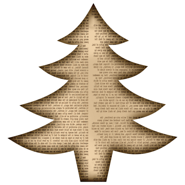 Transparent Paper Newsprint Christmas Tree Leaf for Christmas