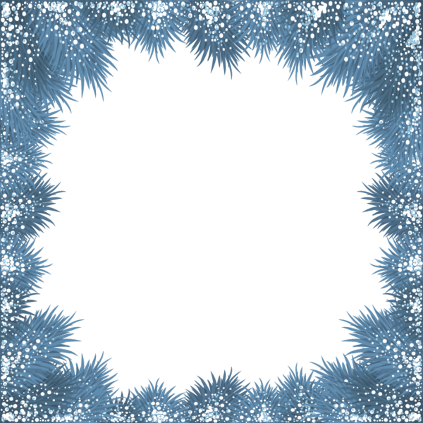 Transparent Christmas Snowflake Winter Blue Pine Family for Christmas