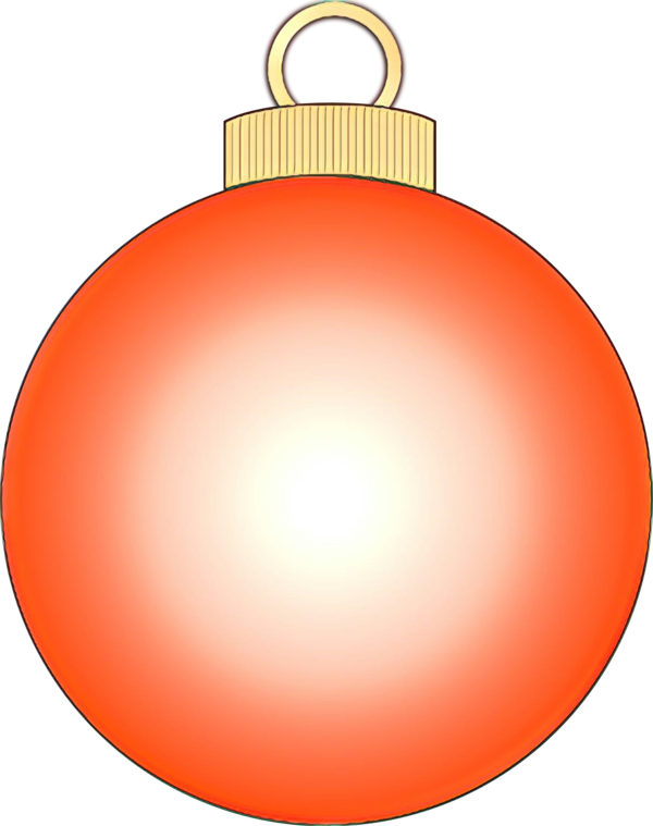 Transparent Orange Red Christmas Ornament for Christmas