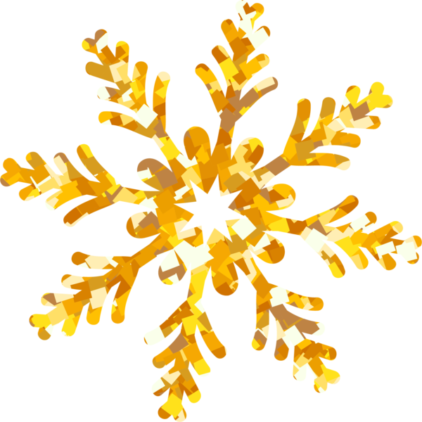 Transparent Snowflake Holiday Christmas Yellow Flower for Christmas