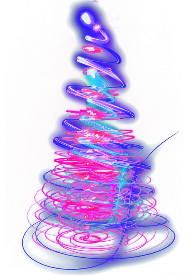 Transparent Light Christmas Tree Whirlwind Purple for Christmas
