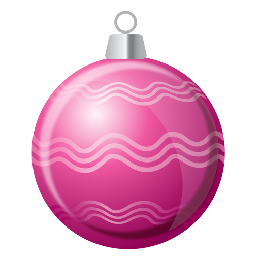 Transparent Christmas Ornament Pink Color Magenta for Christmas