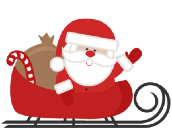Transparent Santa Claus Sled Clip Art Christmas Cartoon for Christmas