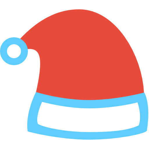 Transparent Christmas Santa Claus Santa Suit Cap Electric Blue for Christmas