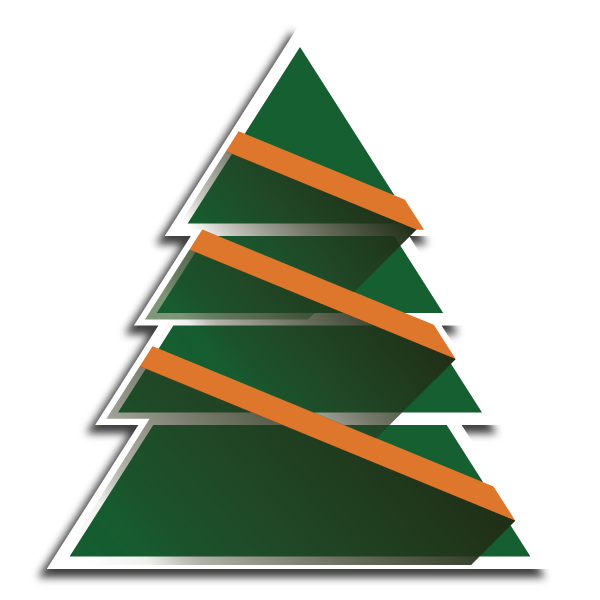 Transparent Christmas Tree Triangle Angle for Christmas