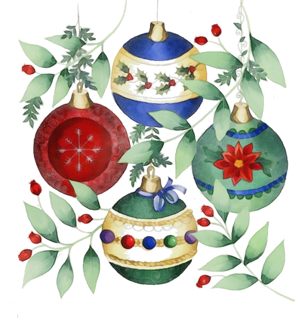 Transparent Holiday Ornament Holly Christmas Ornament for Christmas