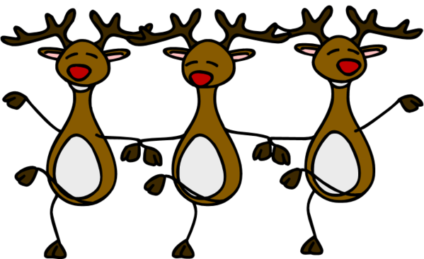 Transparent Reindeer Christmas Day Santa Claus Deer for Christmas