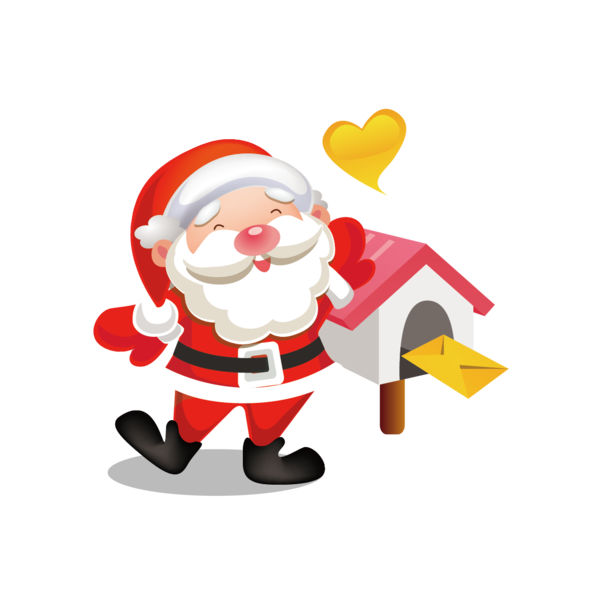 Transparent Santa Claus Email Email Box Christmas Ornament Christmas for Christmas