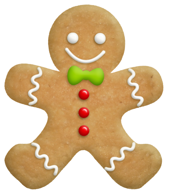 Transparent Ginger Snap Gingerbread Gingerbread Man Cookie Christmas Ornament for Christmas
