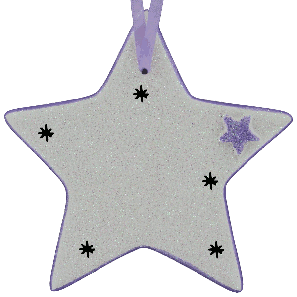 Transparent Lavender Purple Violet Christmas Ornament for Christmas