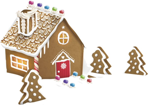 Transparent Gingerbread House Ginger Snap Gingerbread Christmas Ornament Font for Christmas