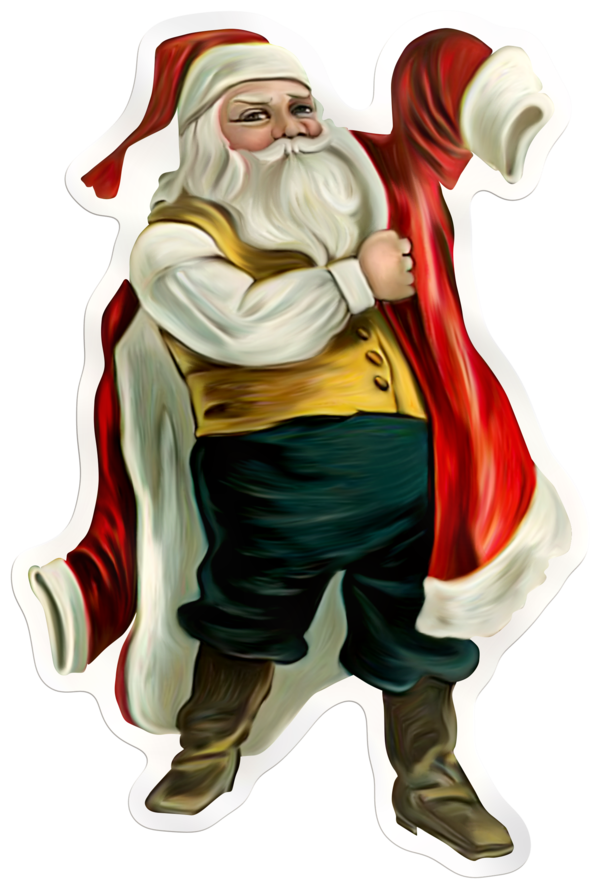 Transparent Ded Moroz Snegurochka Santa Claus Christmas Ornament Garden Gnome for Christmas