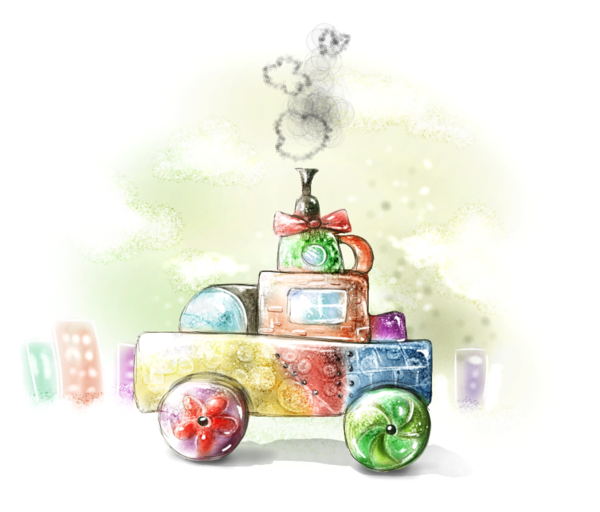 Transparent Train Toy Train Cartoon Christmas Ornament Christmas Decoration for Christmas