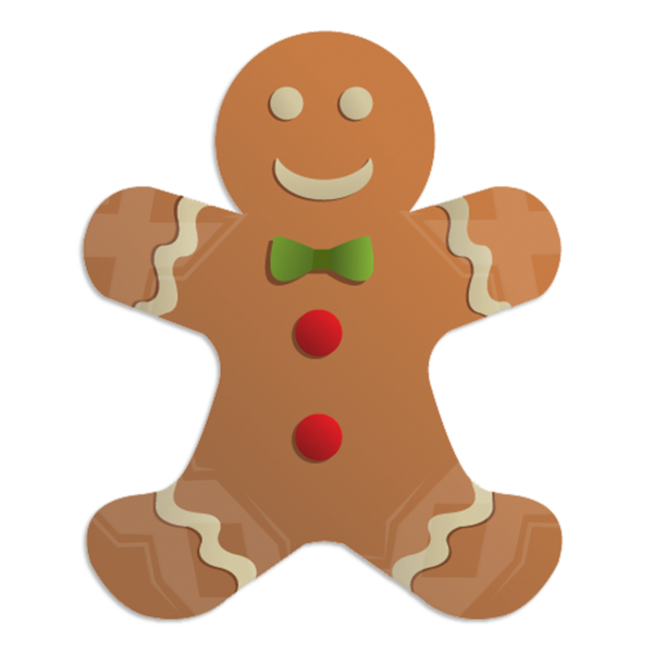 Transparent Gingerbread Man Frosting Icing Christmas Food Gingerbread for Christmas