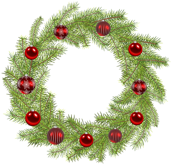 Transparent Christmas Ornament Spruce Wreath Christmas Decoration Oregon Pine for Christmas