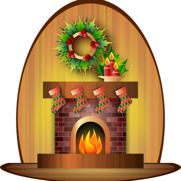 Transparent Fireplace Santa Claus Chimney Christmas Ornament Christmas Decoration for Christmas