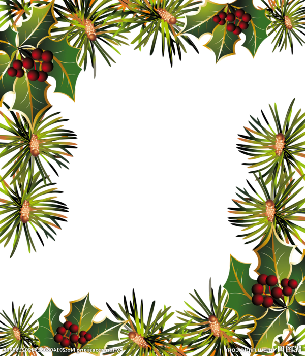 Transparent Christmas Ornament Paper Garland Evergreen Pine Family for Christmas