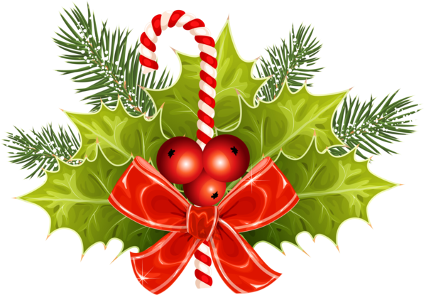 Transparent Candy Cane Christmas Day Common Holly Holly Christmas for Christmas