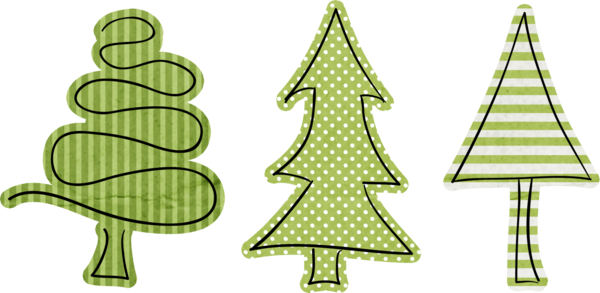 Transparent Christmas Tree Paper Papercutting Fir Pine Family for Christmas