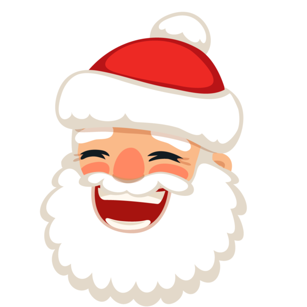 Transparent Santa Claus Christmas Laughter Christmas Ornament Facial Expression for Christmas