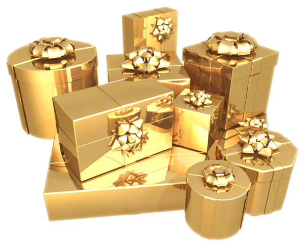 Transparent Christmas Gift Gold Box for Christmas