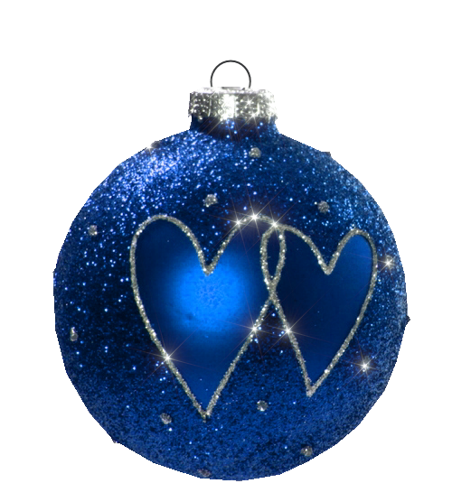 Transparent Page 23 Christmas Ornament Christmas Day Blue Heart for Christmas