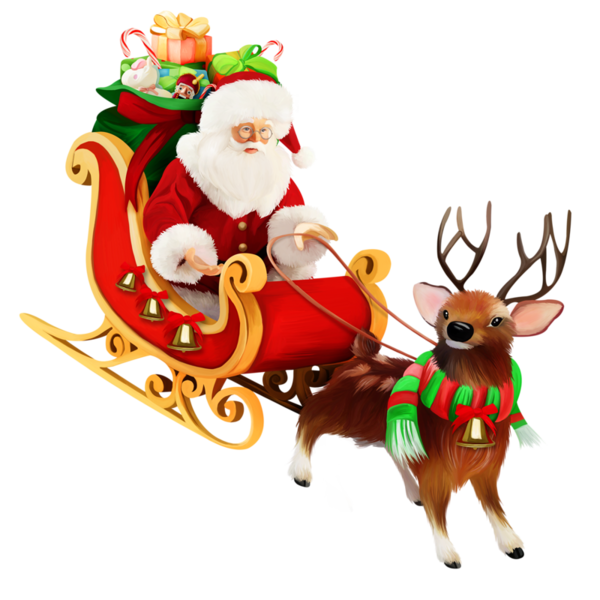 Transparent Santa Claus Sled Christmas Christmas Ornament Deer for Christmas