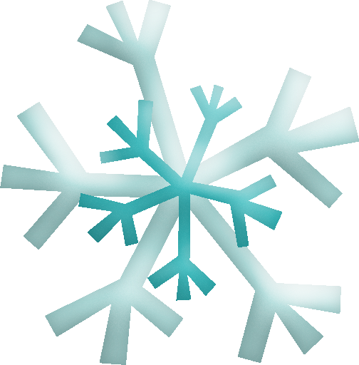 Transparent Blue Snowflake Color Line for Christmas
