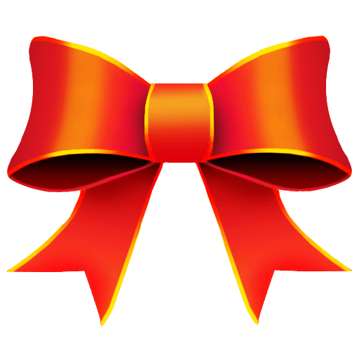 Transparent Christmas Ribbon Gift Symmetry Symbol for Christmas