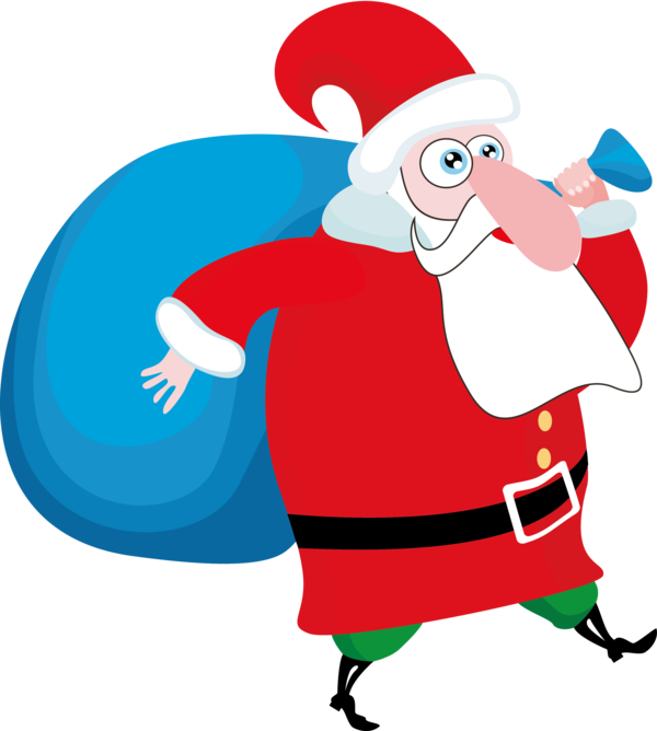 Transparent Santa Claus Cartoon Santa Suit Area Christmas Ornament for Christmas